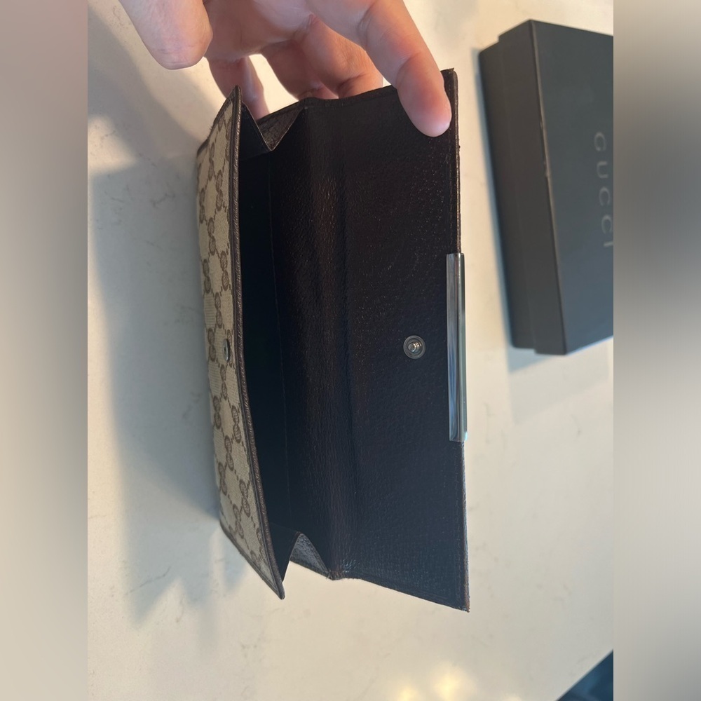 Authentic GUCCI wallet GG pattern beige canvas - Picture 10 of 15
